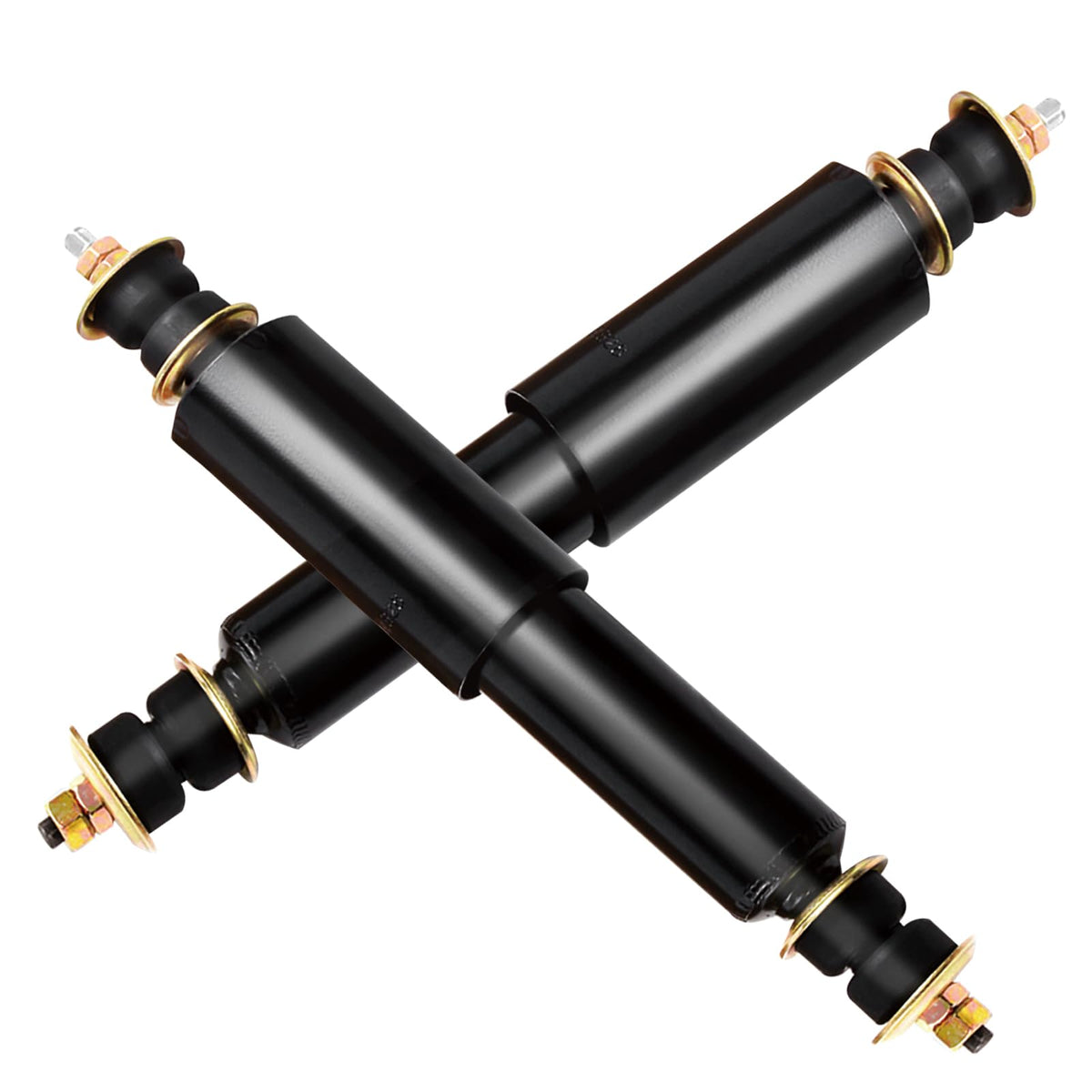 Roykaw EZGO TXT shock assembly closeup shows durable metal construction