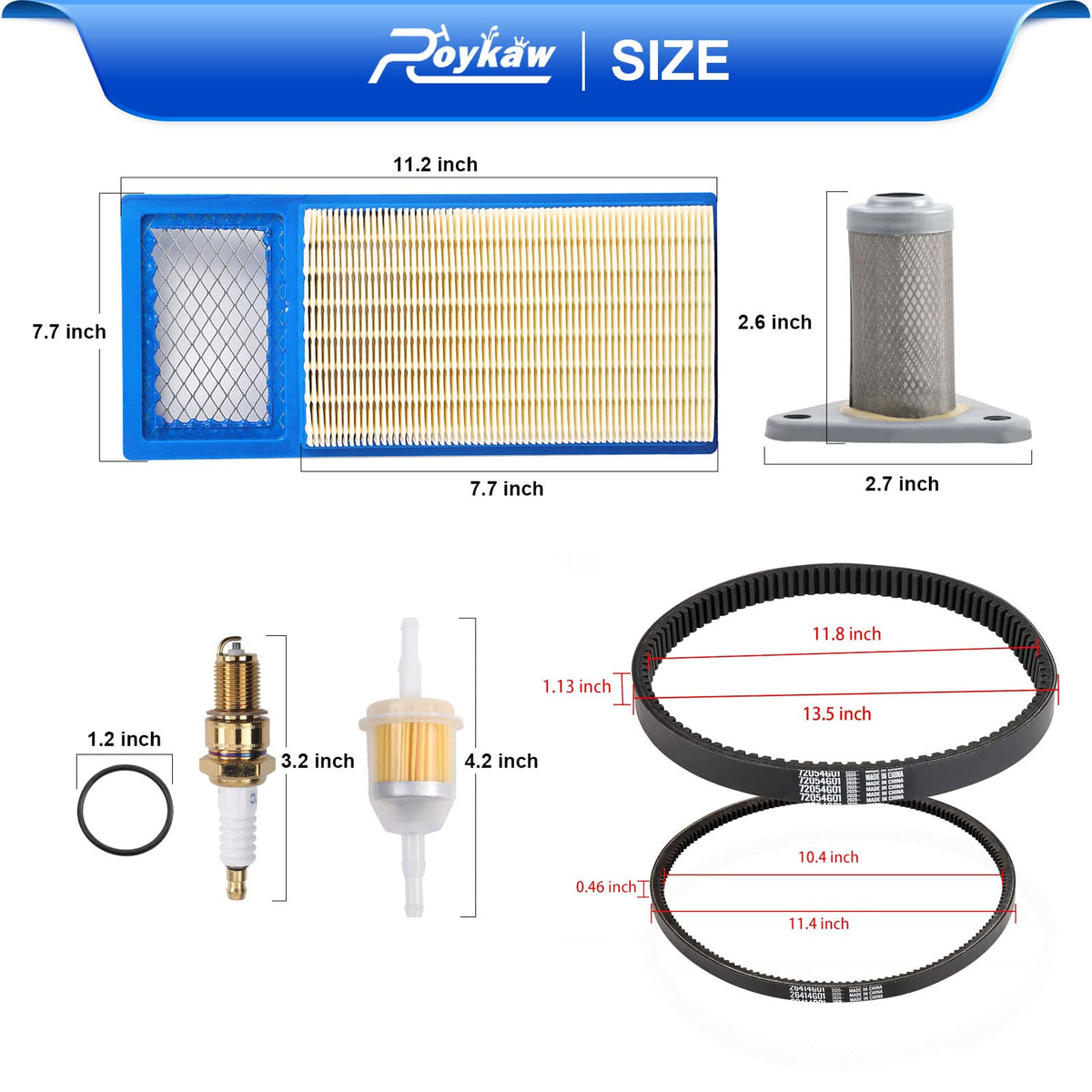Roykaw EZGO TXT air filter protects intake for smooth throttle