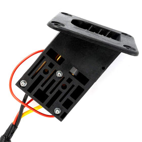 EZGO vehicle to Powerwise connector showing secure connection for charging.