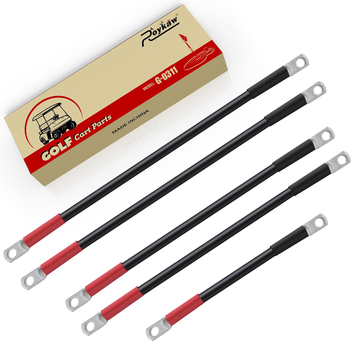 Roykaw four-gauge cables for Club Car Precedent boost reliable power delivery