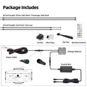 Roykaw four-piece LED lighting kit for straightforward installation