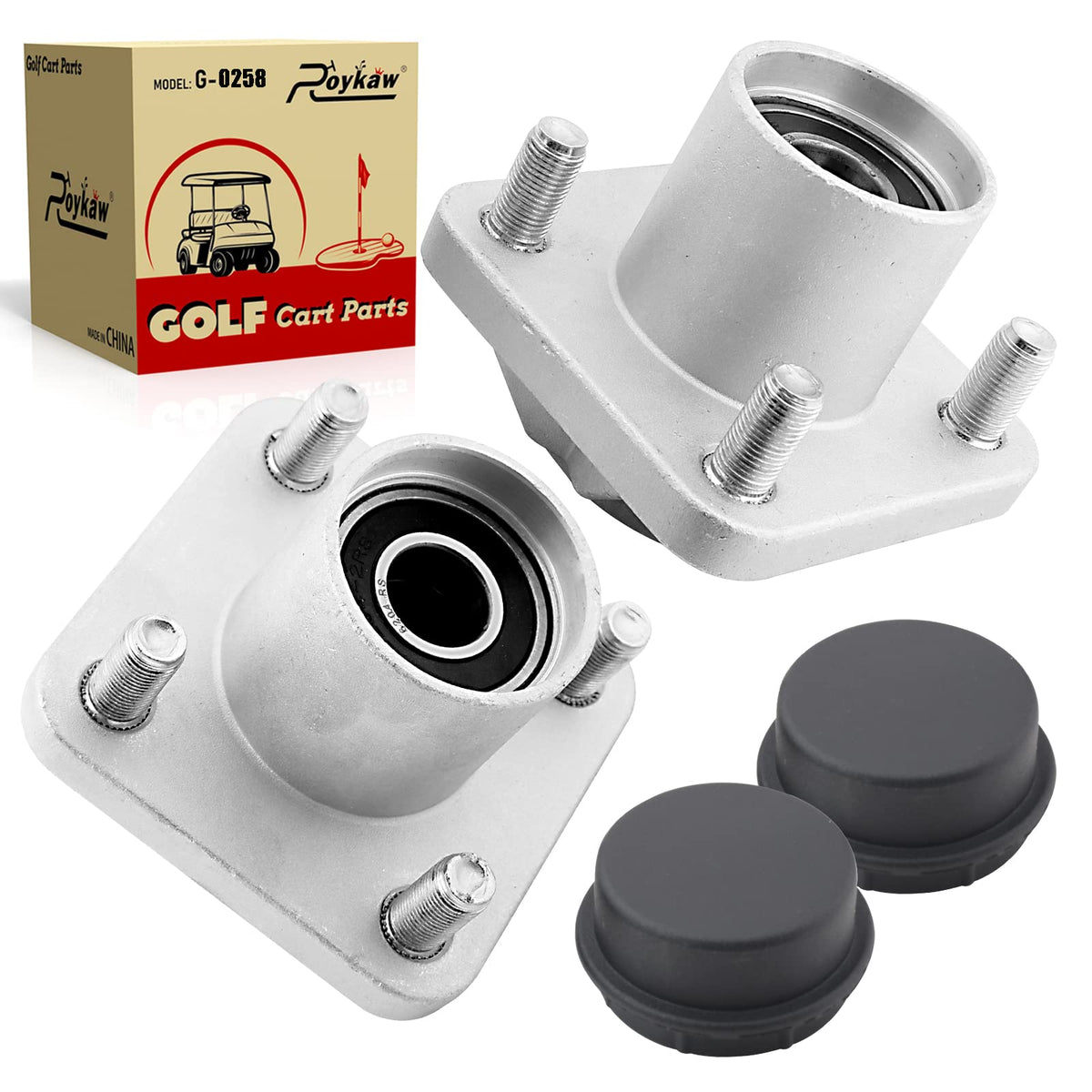 Roykaw front hub assembly for EZGO RXV 2008-up improves steering