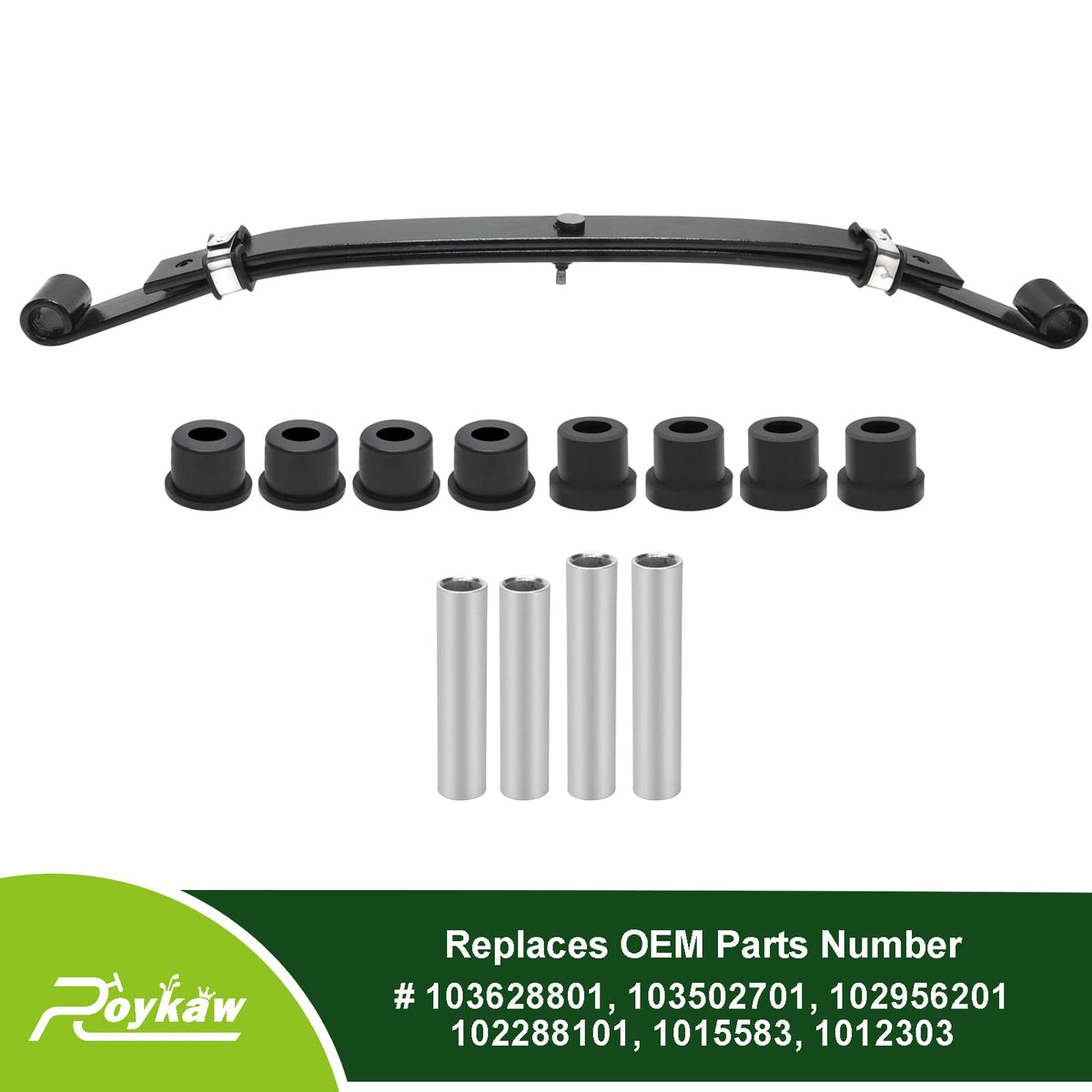 Roykaw front leaf spring kit for Precedent models smooths operation and quiet ride.