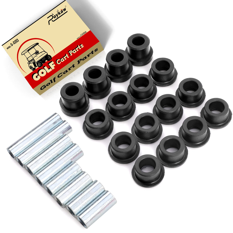 Roykaw front lower leaf spring bushing kit on Club Car DS improves ride comfort