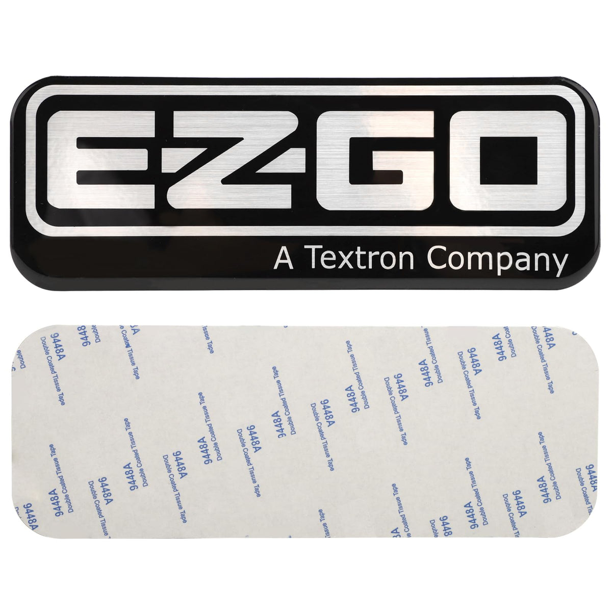 Roykaw front nameplate ready for easy, peel-and-stick installation.