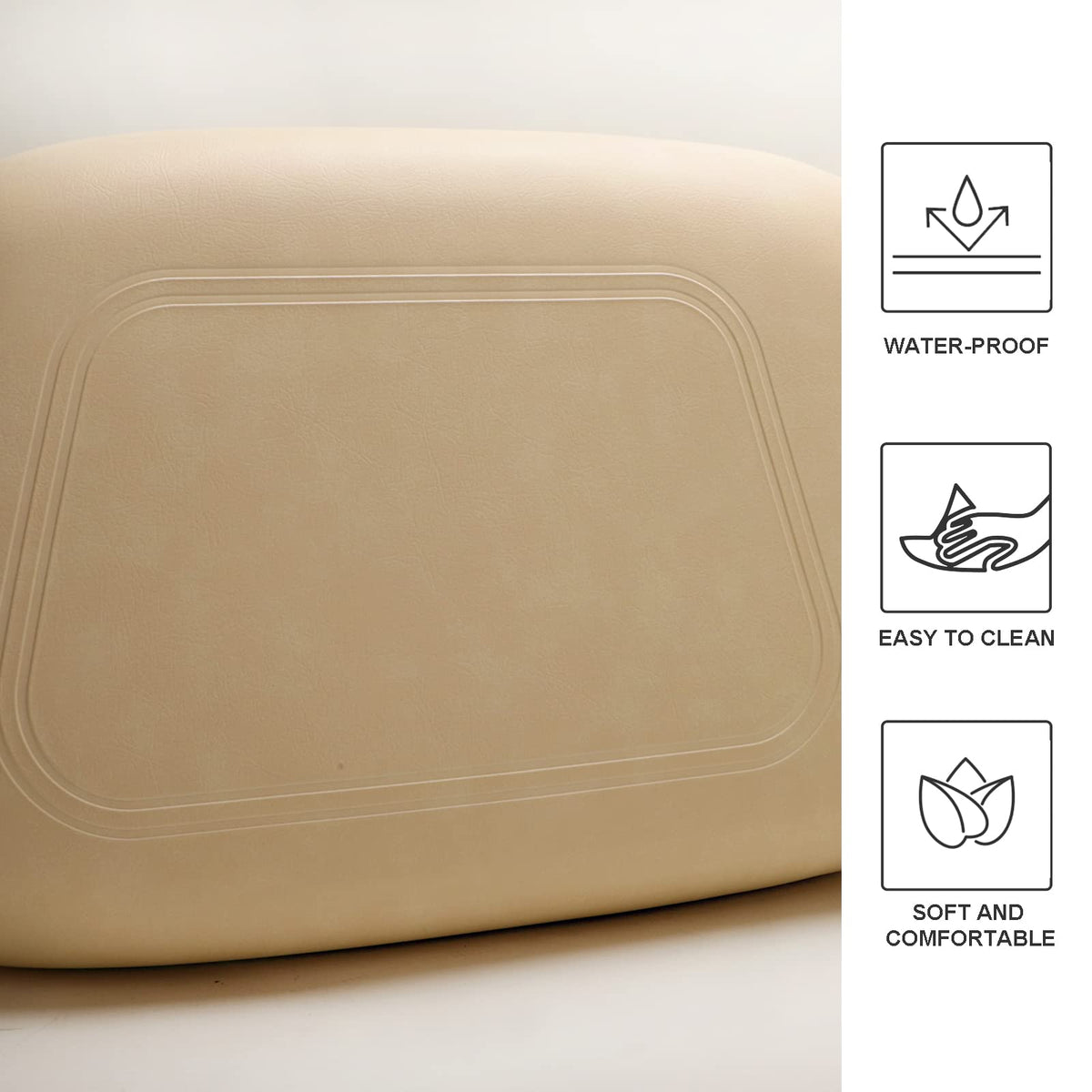 Roykaw front seat back cushion close-up showing memory foam core for support