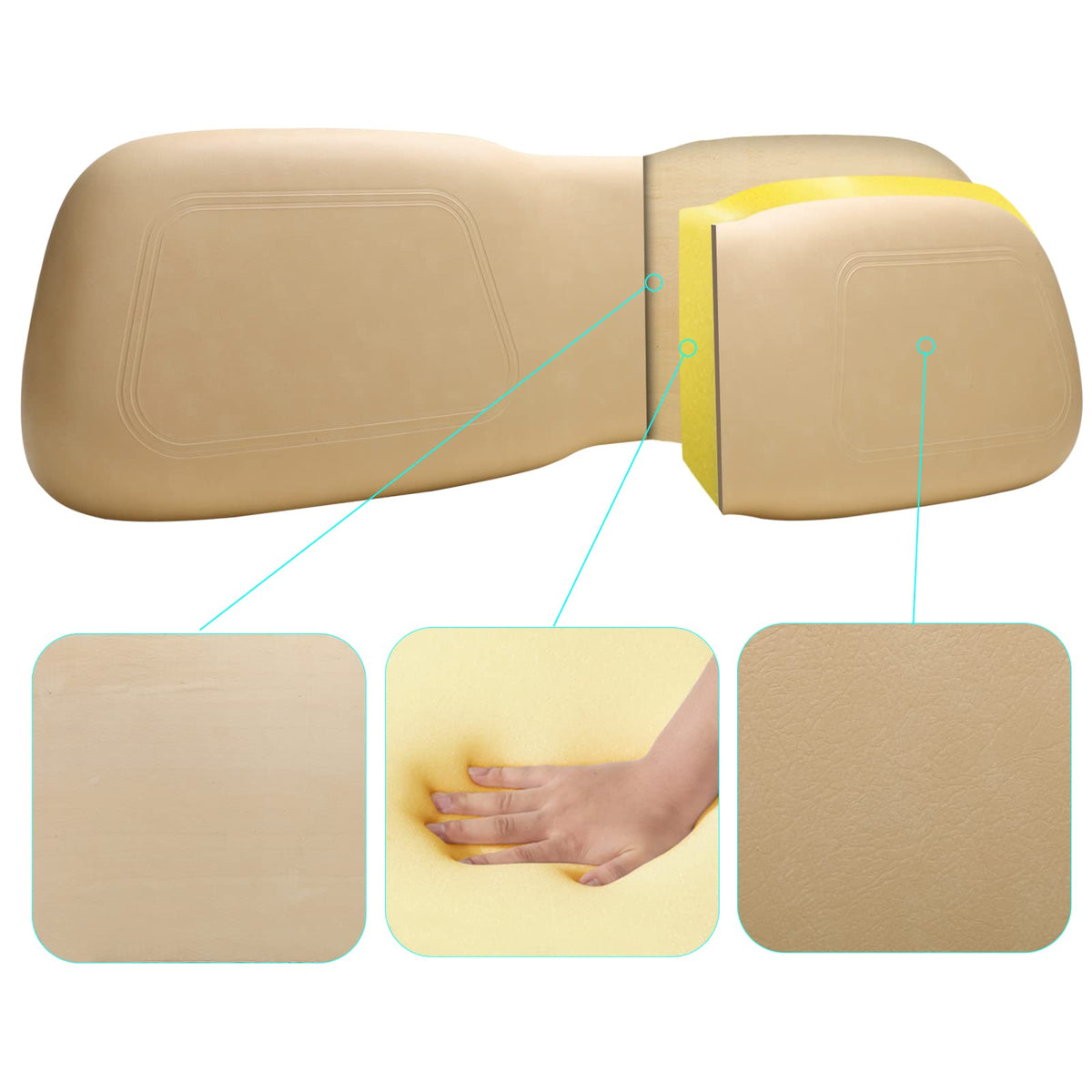Roykaw cushion base with molded polyethylene understructure for durability on daily rides