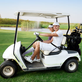 Roykaw two-seat ready configuration ideal for compact golf carts.