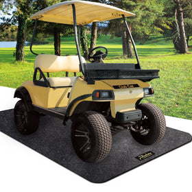 Roykaw garage floor mat protects workspace from spills and stains