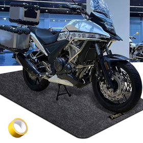 Roykaw garage floor mat full view showing wide coverage for spill protection