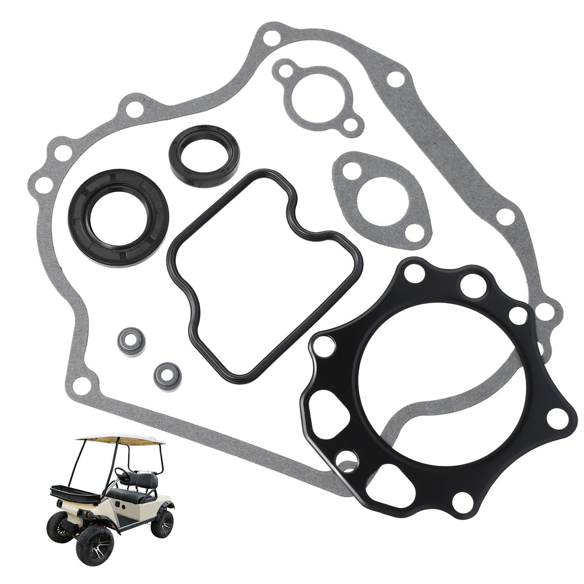 Roykaw gasket seals kit front view for Club Car, ready for engine maintenance.