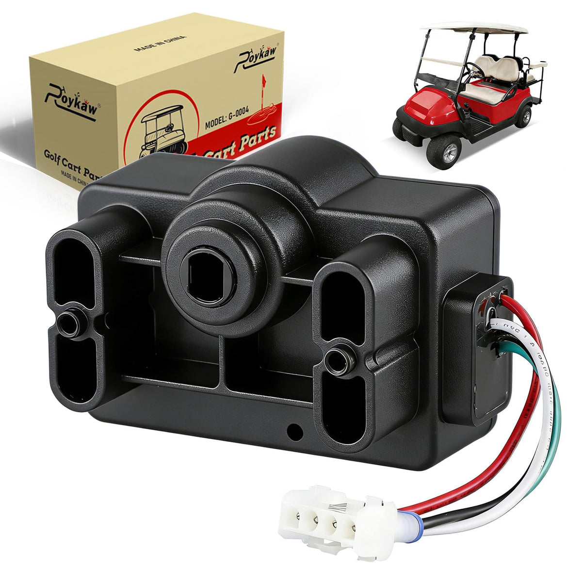 Roykaw GCOR sensor front view, plug-and-play compatibility for Club Car Precedent.