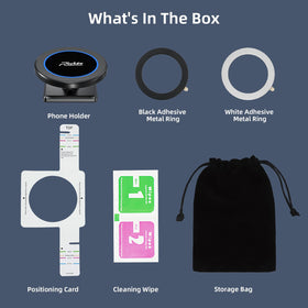 Roykaw adhesive metal ring option for non-MagSafe phones