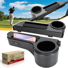Roykaw golf cart armrest with cup holder for EZGO, secure drinks during rides.