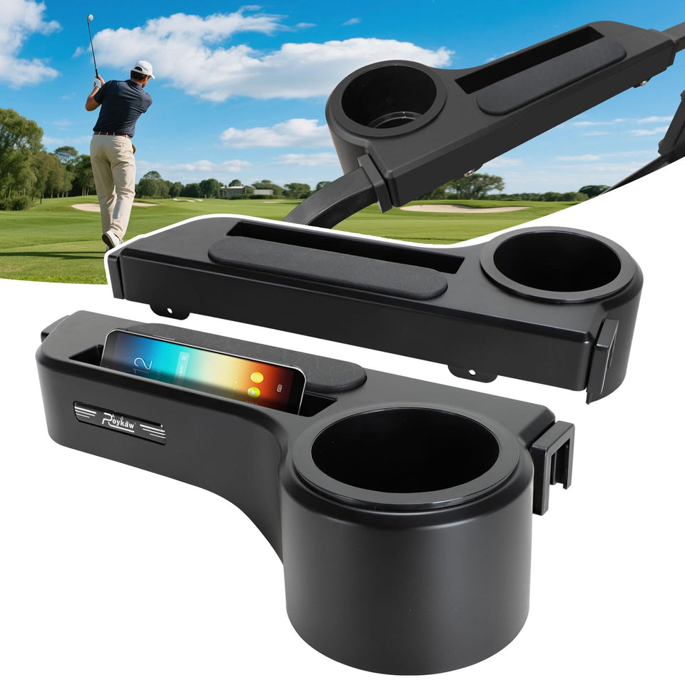 Roykaw golf cart armrest cup holder secures beverages on rear seats