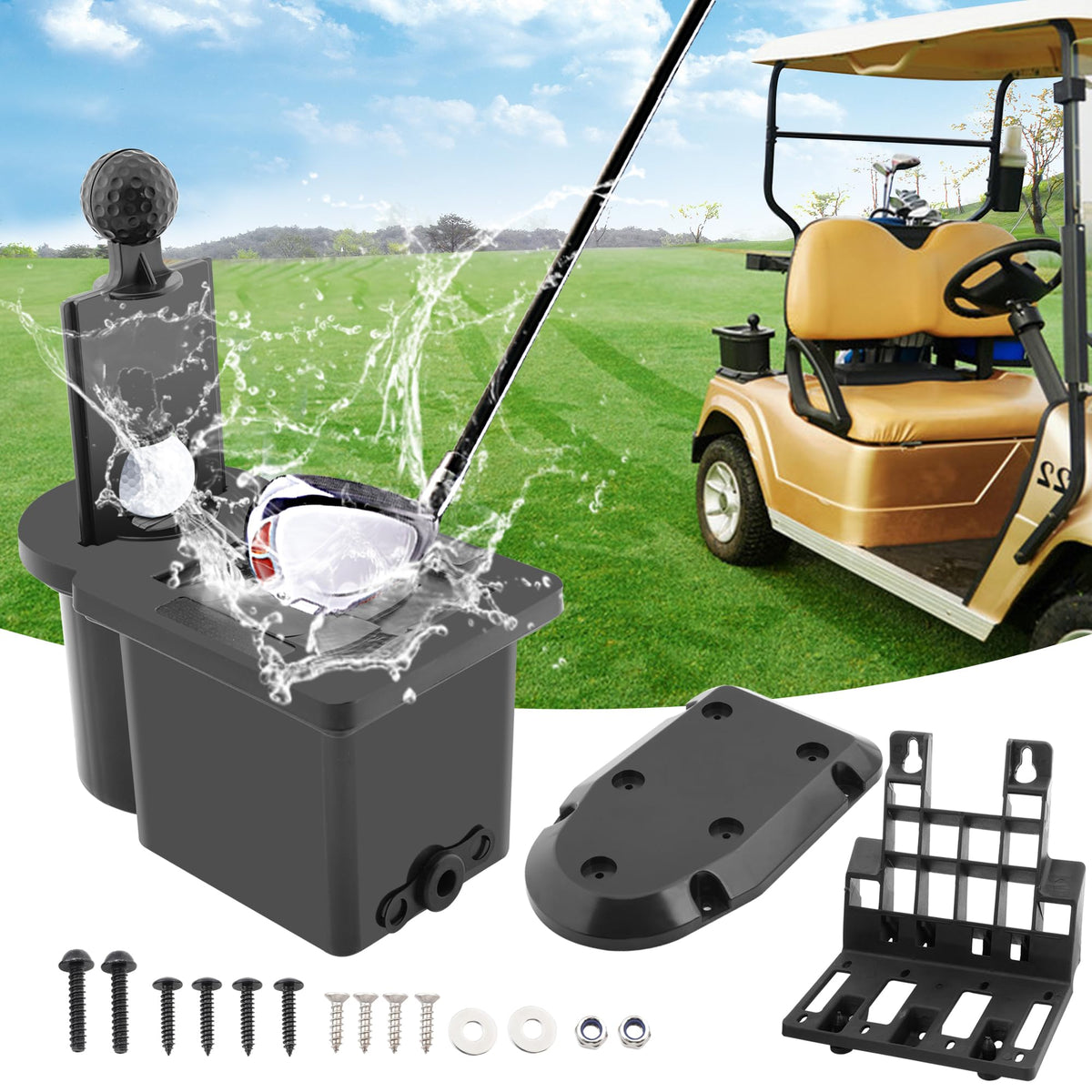 Roykaw base bracket enables universal compatibility across major golf cart brands