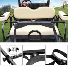 Roykaw Club Car-compatible bracket prevents bag swing during play.