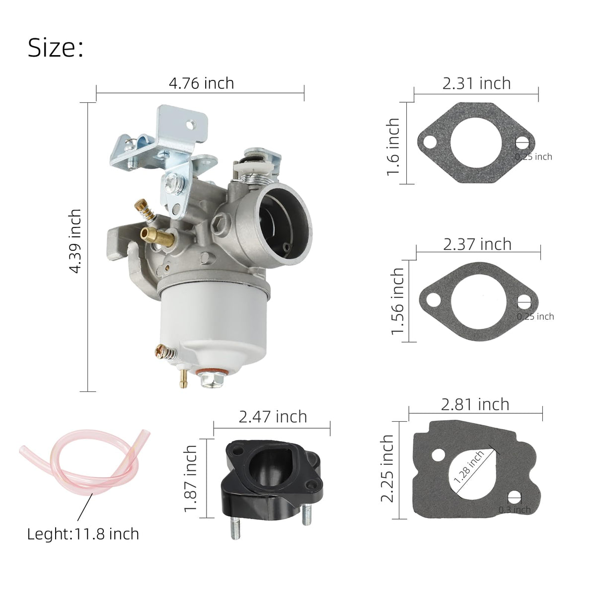 Roykaw golf cart carburetor kit – compact replacement for 1985–1995 models