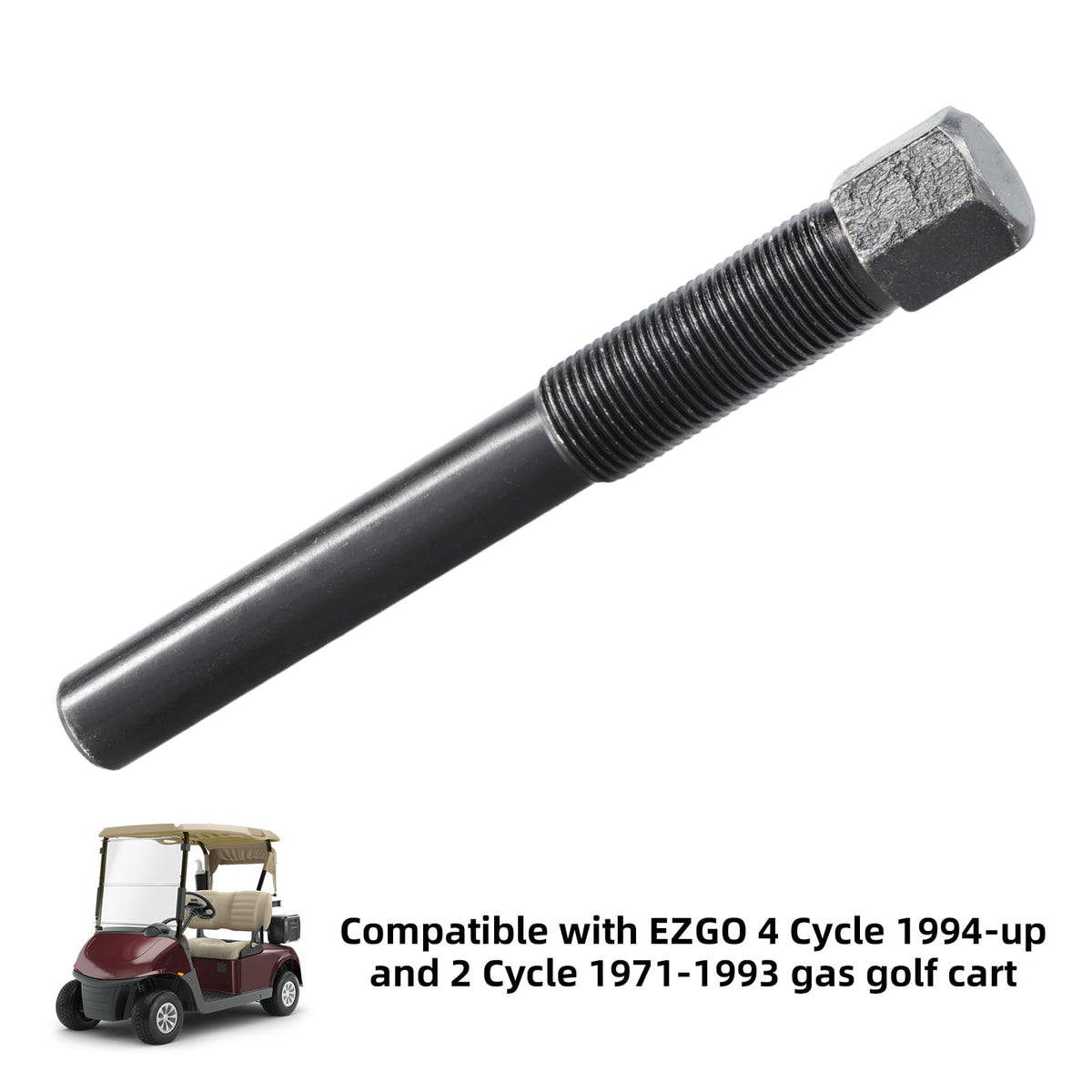 Roykaw tool in use on EZGO cart during clutch removal.