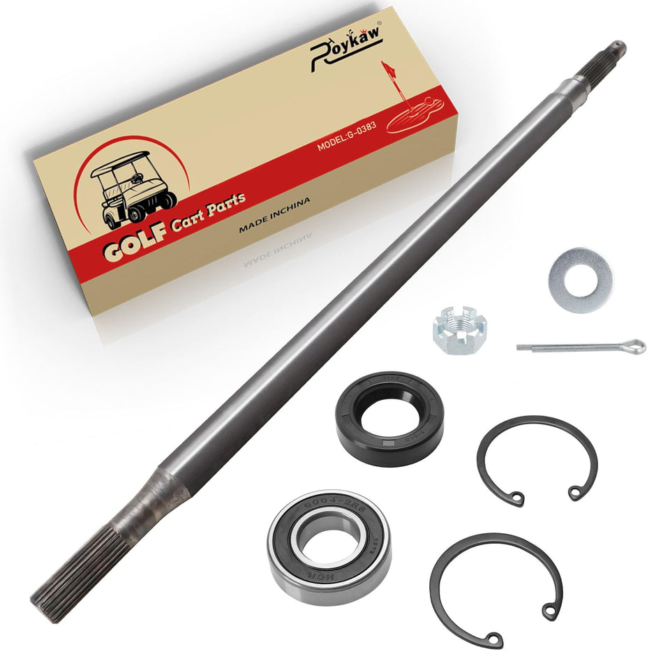 Roykaw driver-side rear spline axle shaft for EZGO RXV, solid and precise fit
