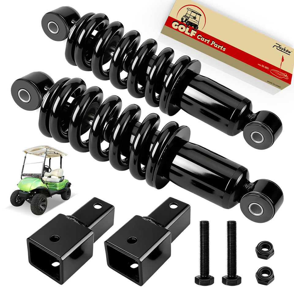 Roykaw front shock for Yamaha G14 improves stability on rough terrain
