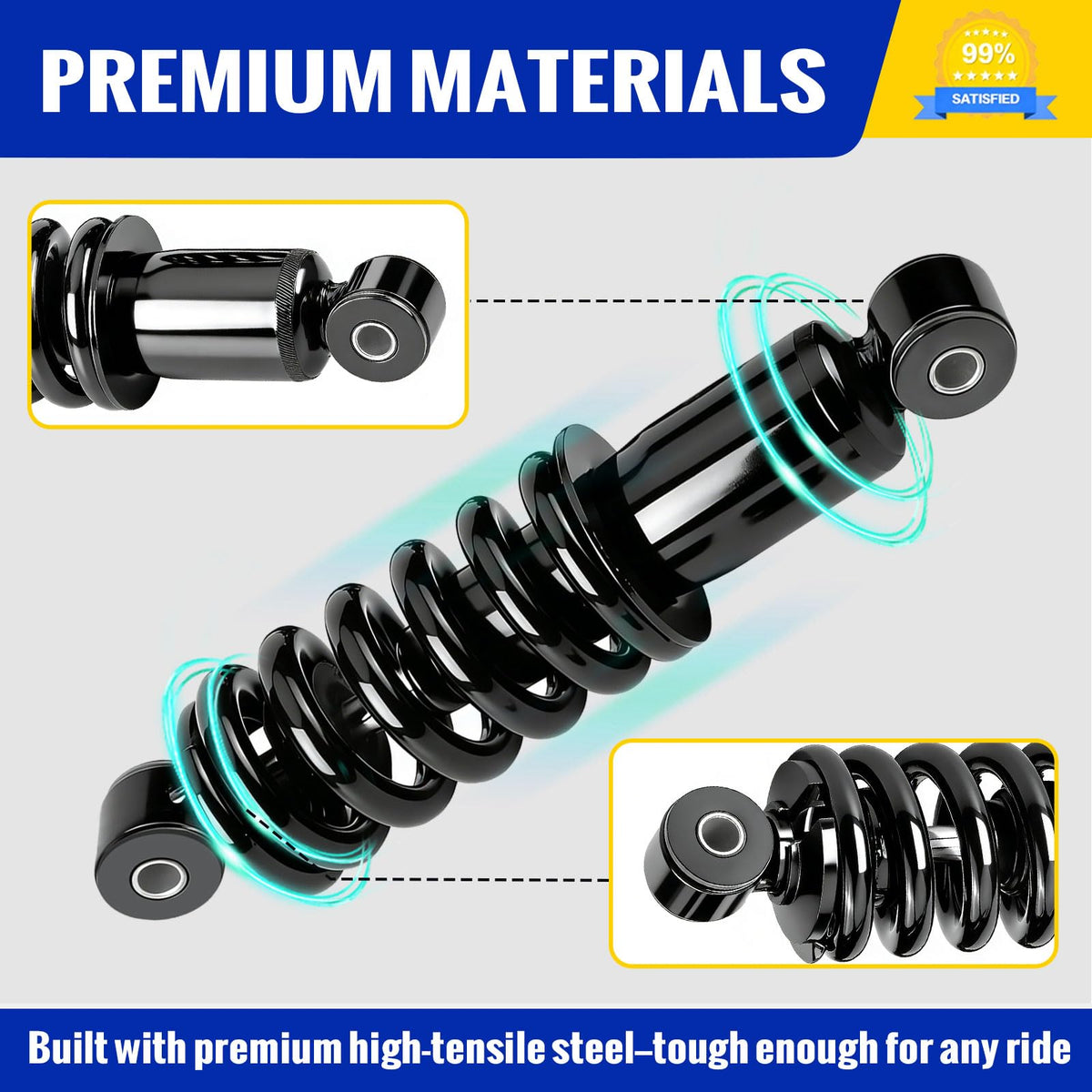 Roykaw front shock for Yamaha G16 reduces vibration for smoother rides
