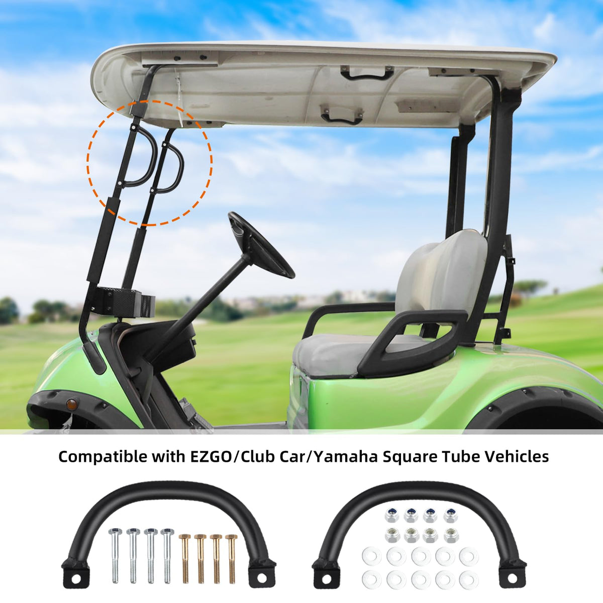 Roykaw passenger side roof strut handle for steady boarding.