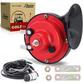 Roykaw floor-mount horn button for EZGO improves alert signaling on the course.