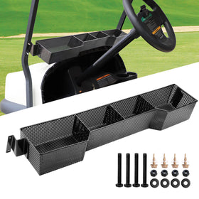 Roykaw golf cart inner front basket showing organized storage for small essentials