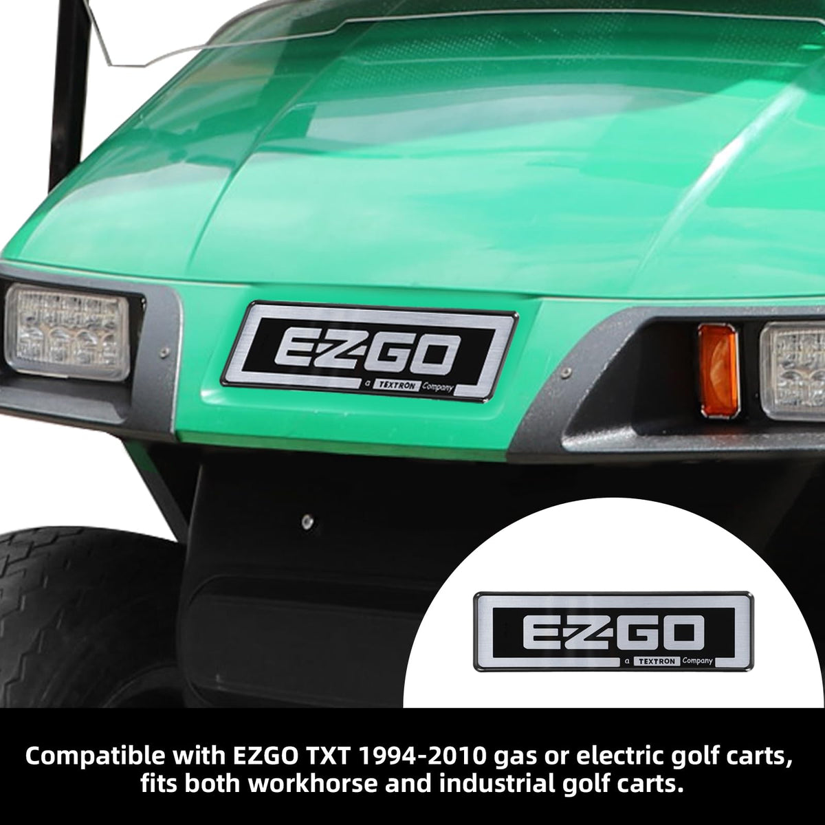 Roykaw Golf Cart TXT Emblem OEM replacement compatible with 71597G01.