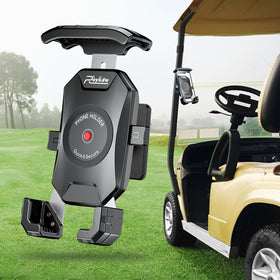 Roykaw golf cart phone mount attached to frame for hands-free access