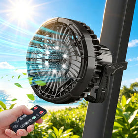 Roykaw golf cart portable fan front view cools you on sunny greens