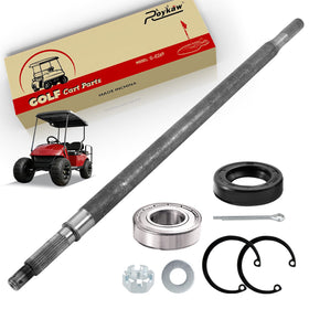 Roykaw rear axle shaft with bearing seal kit for EZGO carts enhances durability.