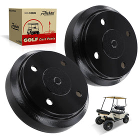 Roykaw rear brake drum assembly with sturdy steel construction for golf carts.