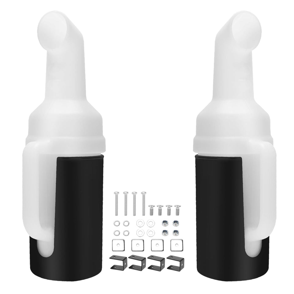 Roykaw sand bottle with holder on a golf cart, universal 1-inch tube fit.