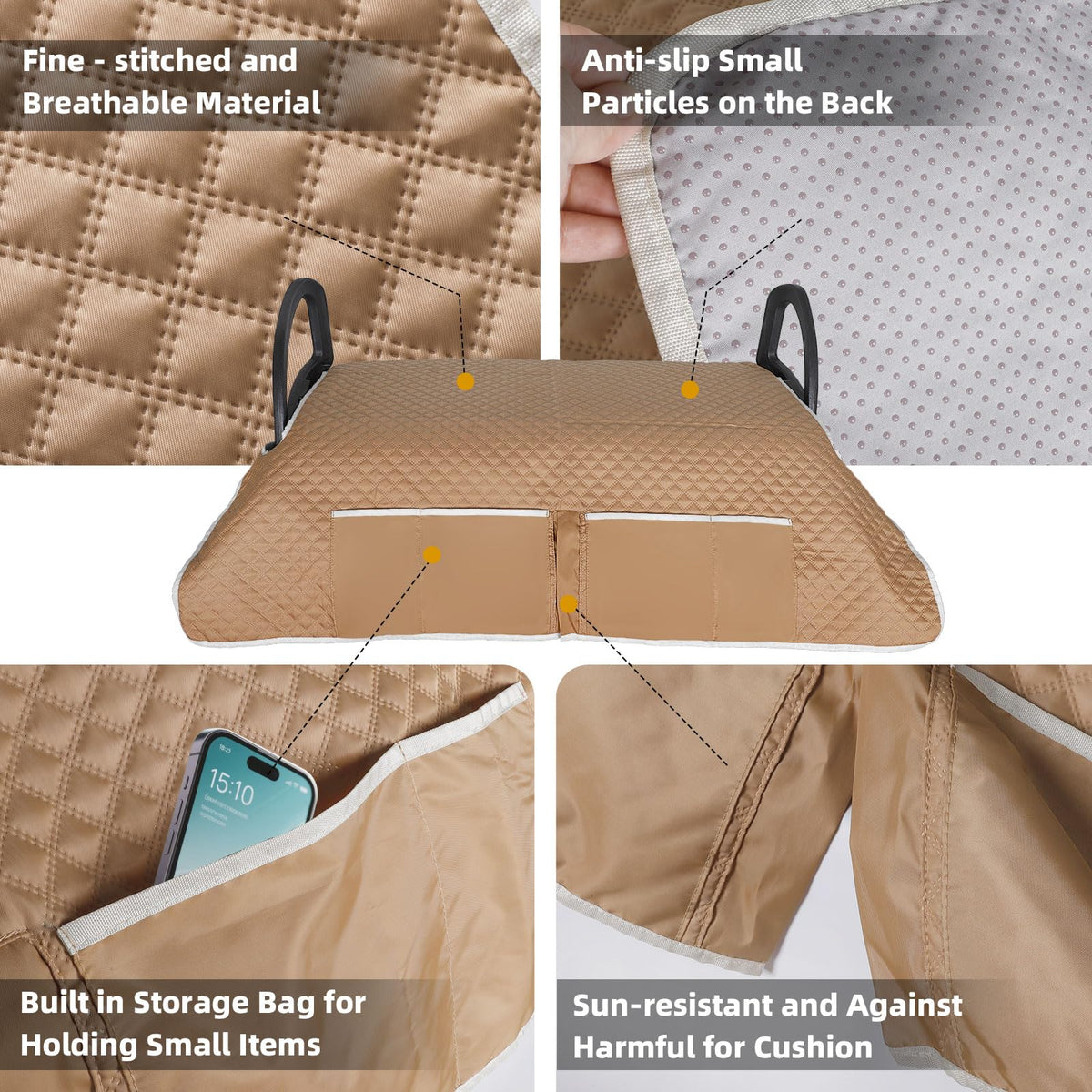 Roykaw golf cart seat cover double-layer armor enhances durability.