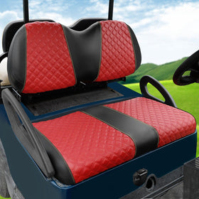 Roykaw front-backrest seat cover for Club Car Precedent enhances grip and style.
