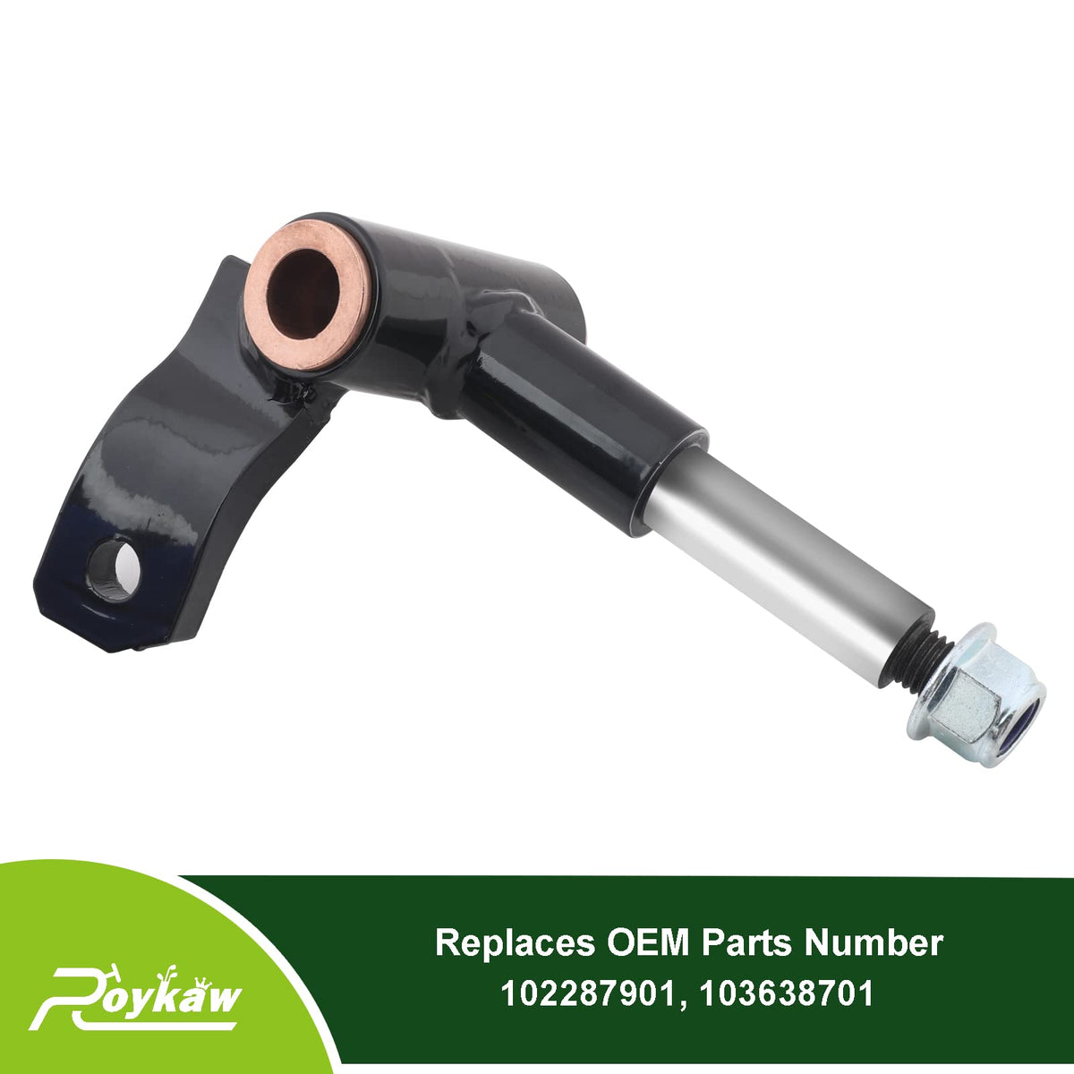 Roykaw spindle fitment guide shows compatibility with 2004-up Club Car models.