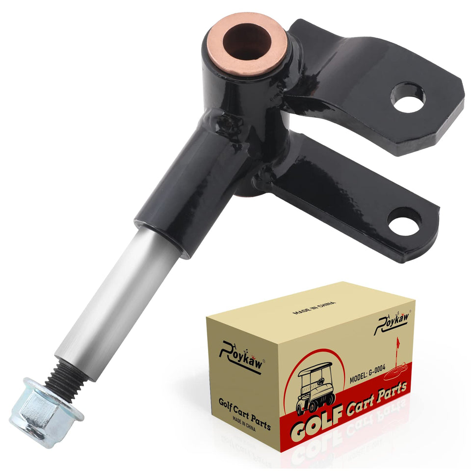 Roykaw passenger-side spindle closeup for Club Car Precedent with durable fit