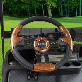 Roykaw universal golf cart steering wheel with ergonomic grip for smooth steering
