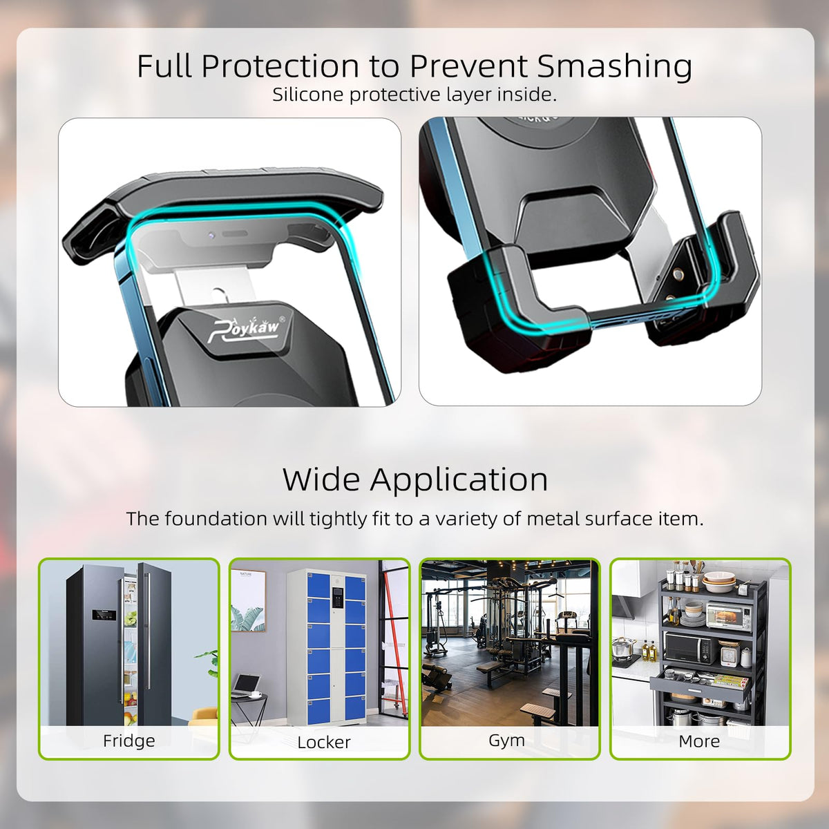 Roykaw magnetic surface mounting on a metal surface for easy attachment