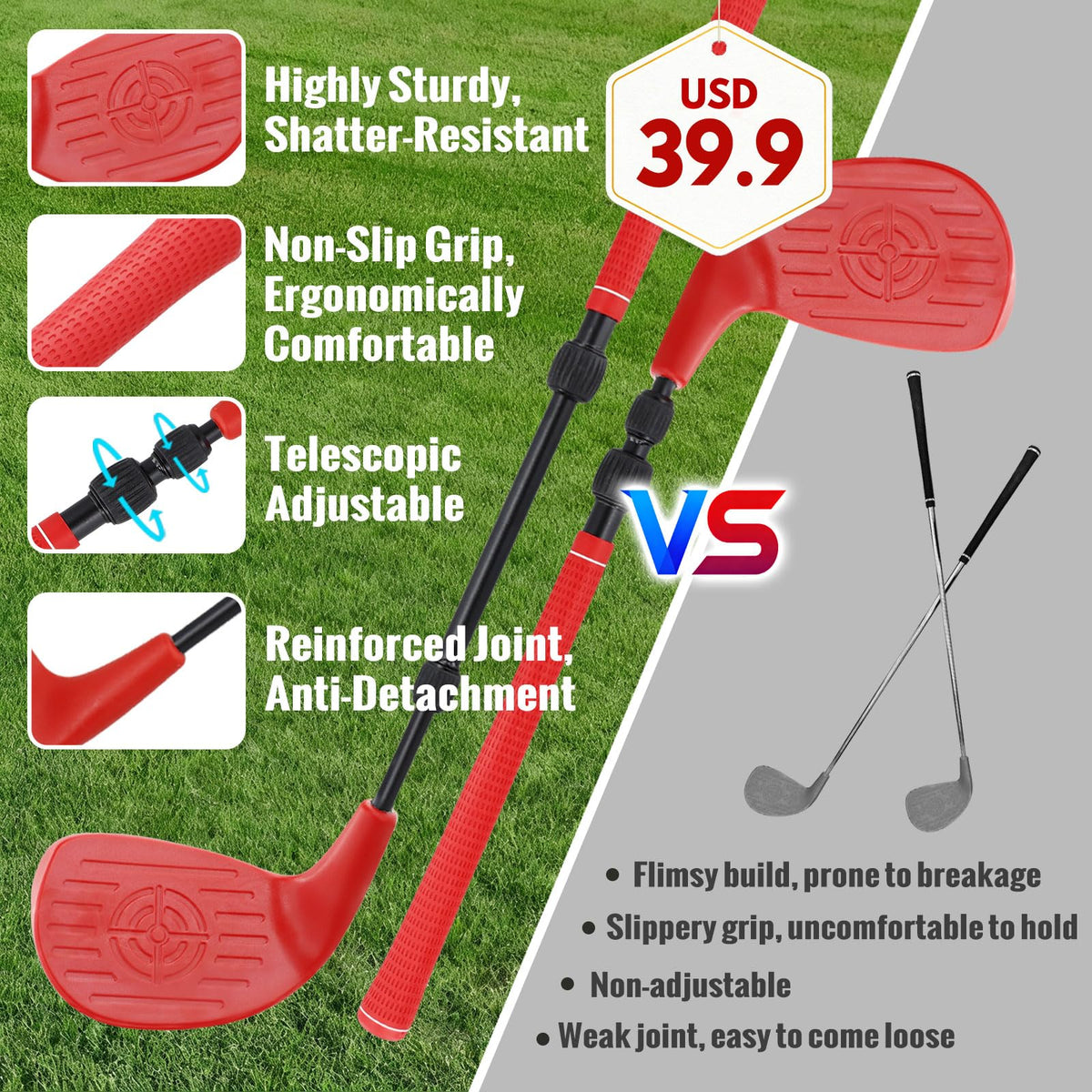 Roykaw golf clubs set for comfortable drills