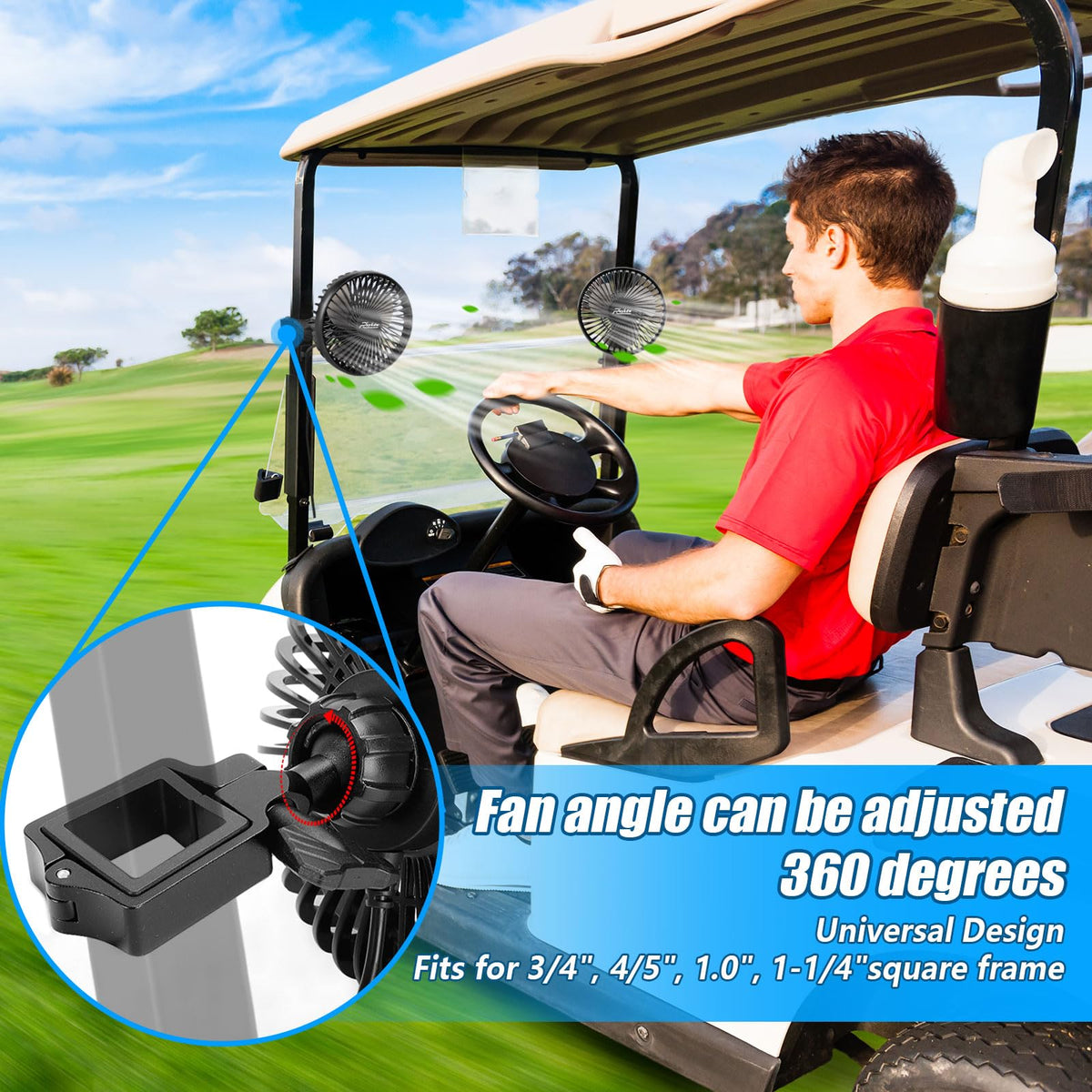 Roykaw portable clip-on design stays in place on bumpy rides.