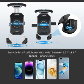 Roykaw golf push cart phone holder 360-degree joint enabling versatile viewing angles