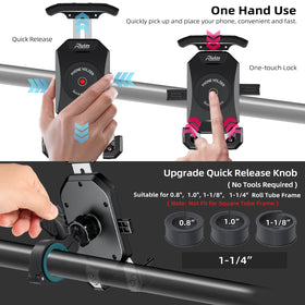 Roykaw golf push cart phone holder universal fit supports most smartphones