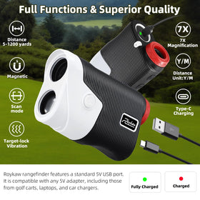 Roykaw rangefinder IPX4 waterproof design for weather resilience on course