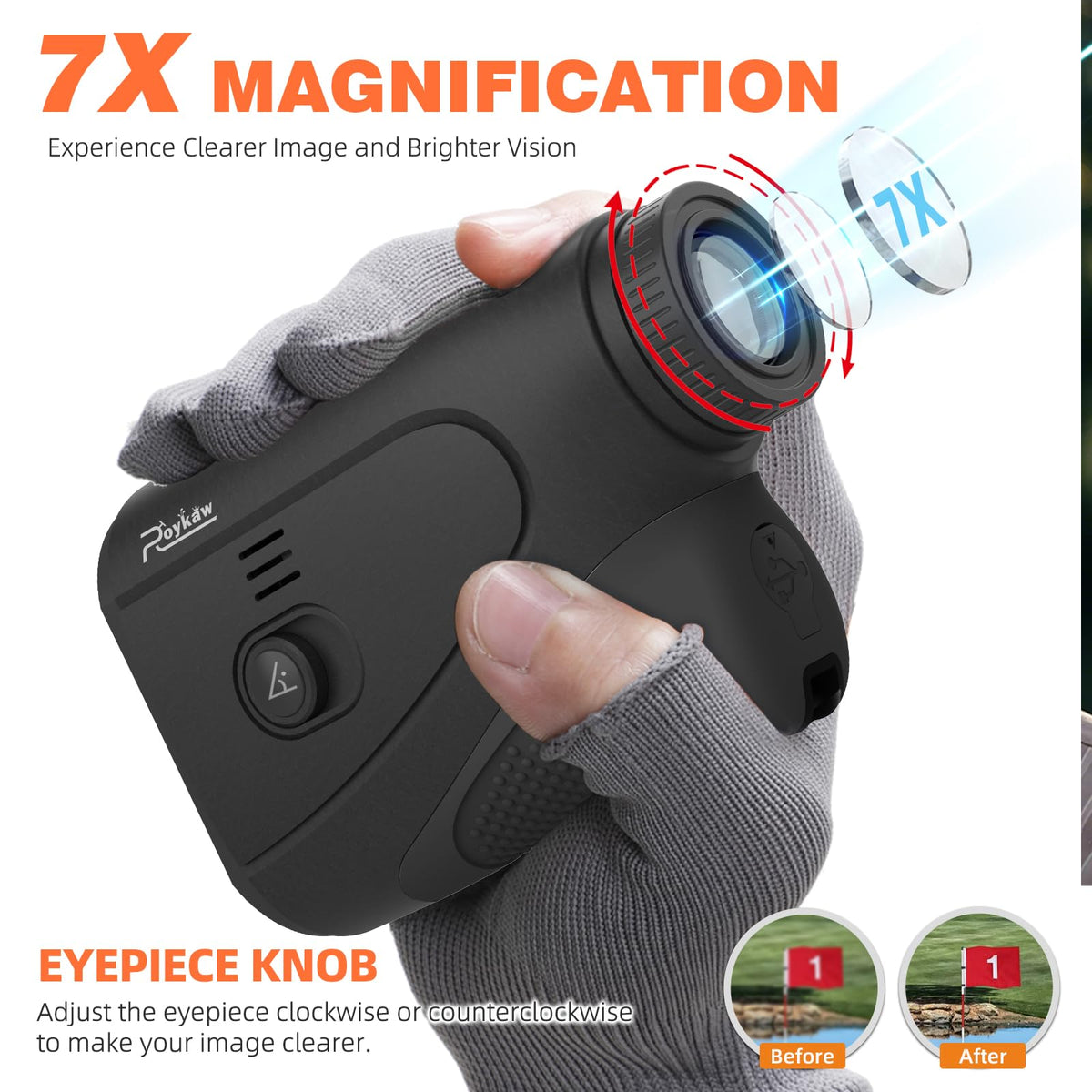 Roykaw rangefinder magnet lets secure attachment to metal surfaces