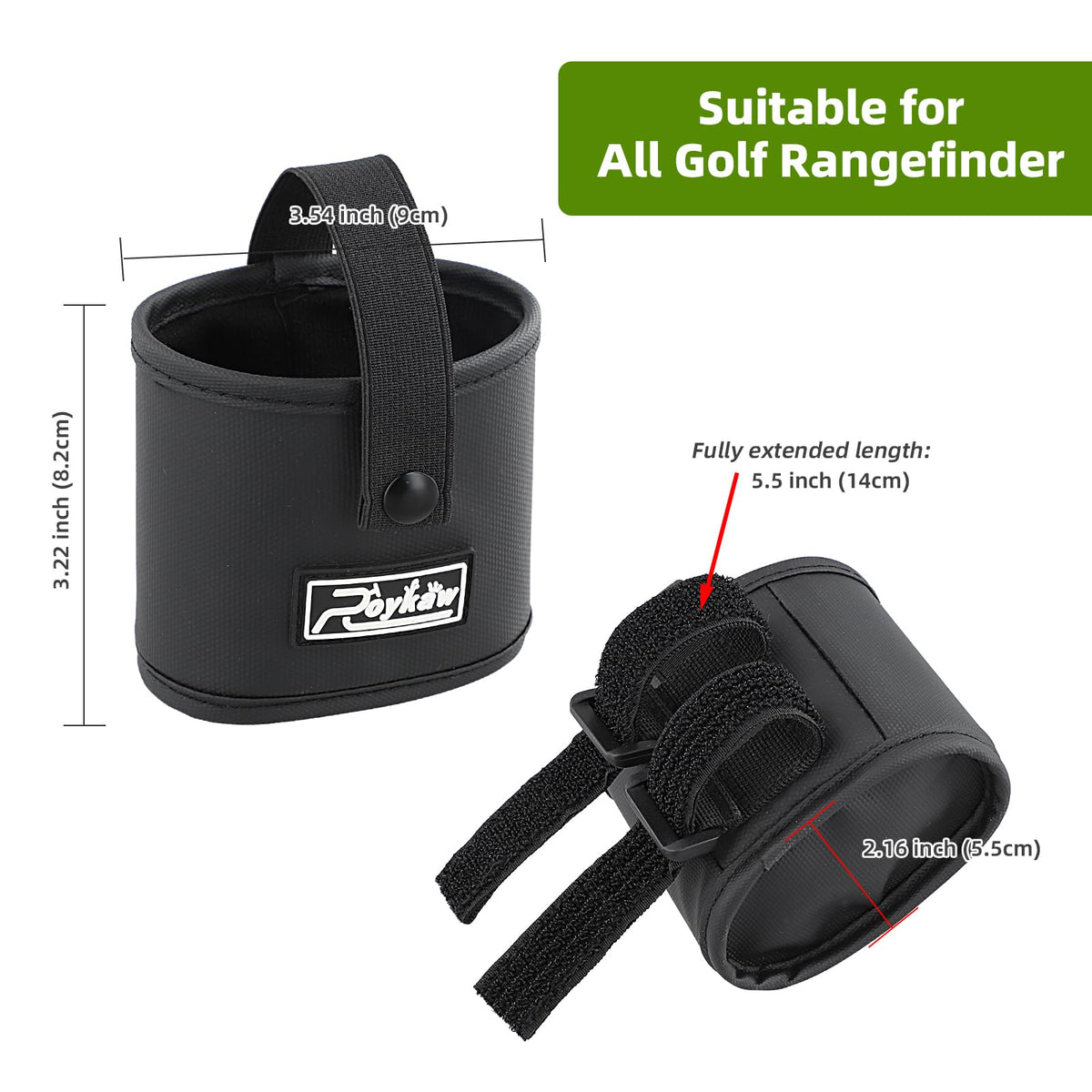 Roykaw golf rangefinder pouch mount durability showcases weather-ready construction