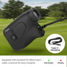 Roykaw rangefinder rechargeable battery supports many rounds with power-saving mode