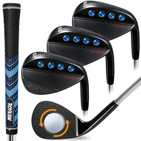 Roykaw golf wedge 52 full-face milled grooves for consistent backspin across the face